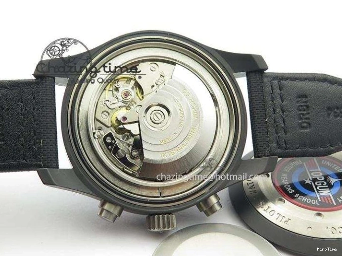MIROTIME 0812 Pilot Chrono IW388003 Real Ceramic V6F 1:1 Best Edition On Black Nylon Strap A StreetReady 7284